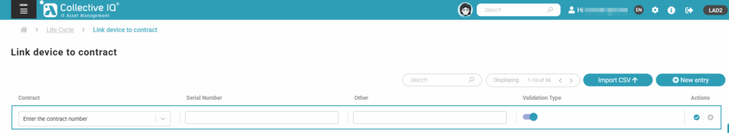 image 224 Link Device to Contract