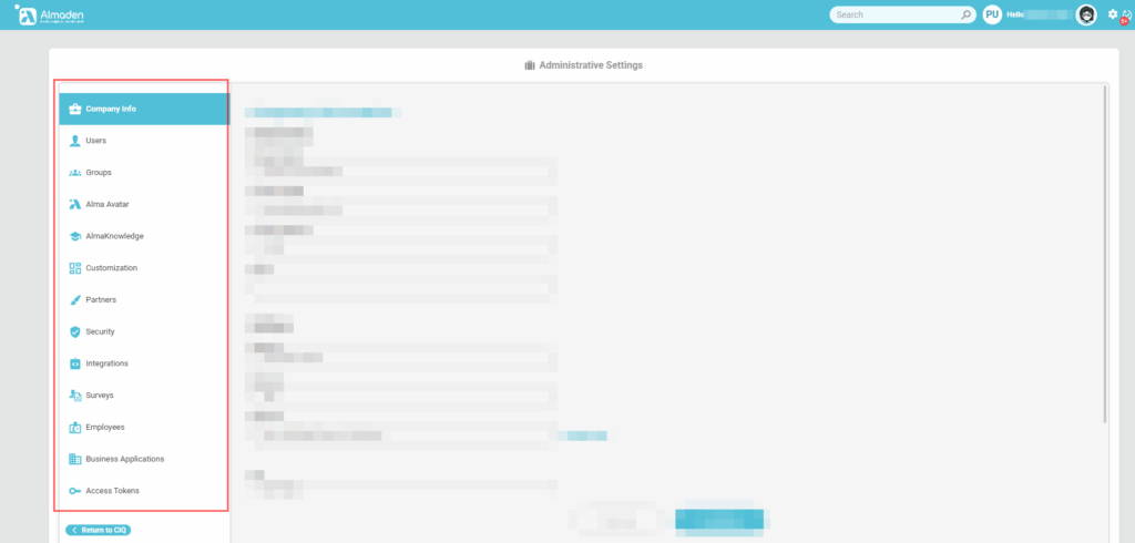 image 308 Administrative Settings – Overview