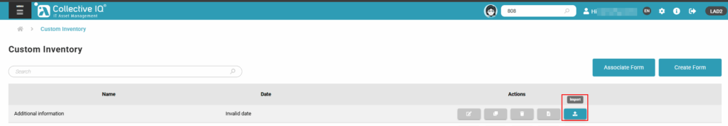 image 10 Associate Form - Import Data