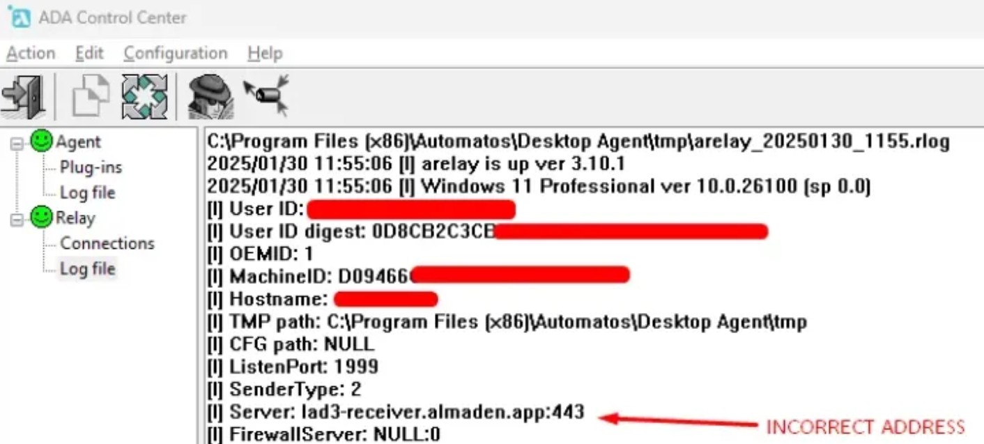 No such customer ID4 Agent - [W] (ASender) No such customer ID / Machine is not registered