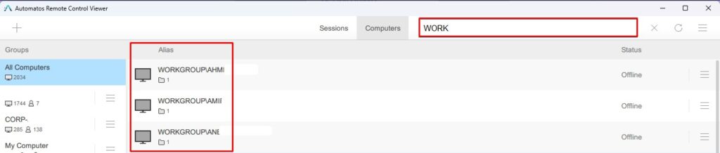 SRA viewer 1 Automatos Remote Control Viewer