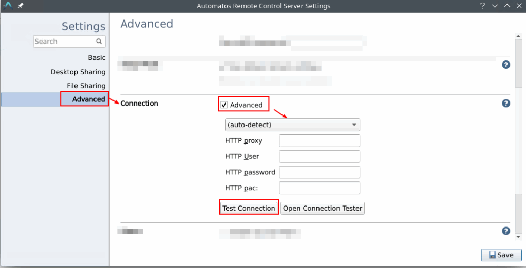 image 2 Configuration - Automatos Remote Control Server