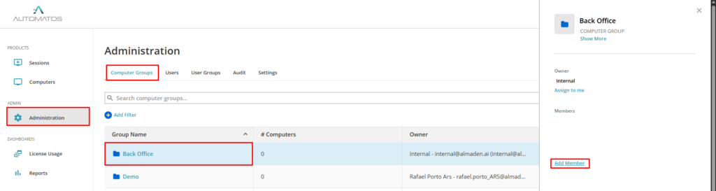 Adm Owner3 Administration - Computer Groups