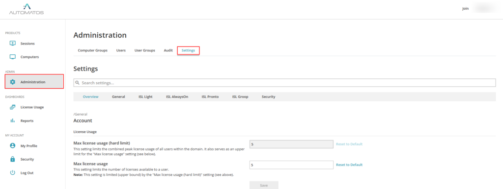 Admin Createg4 Administration