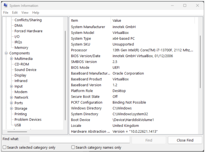 Basic SystemInfo3 Basic Features - System Info