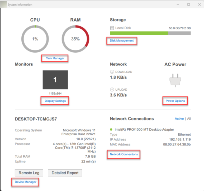 Basic SystemInfo4 Basic Features - System Info