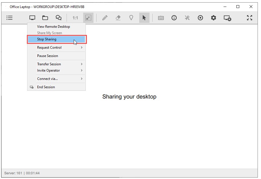 Funciones básicas de DesktopSharing10 - Compartir escritorio