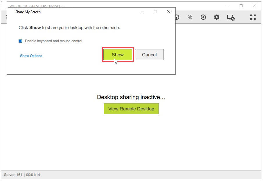 Características básicas de DesktopSharing3 - Compartir escritorio