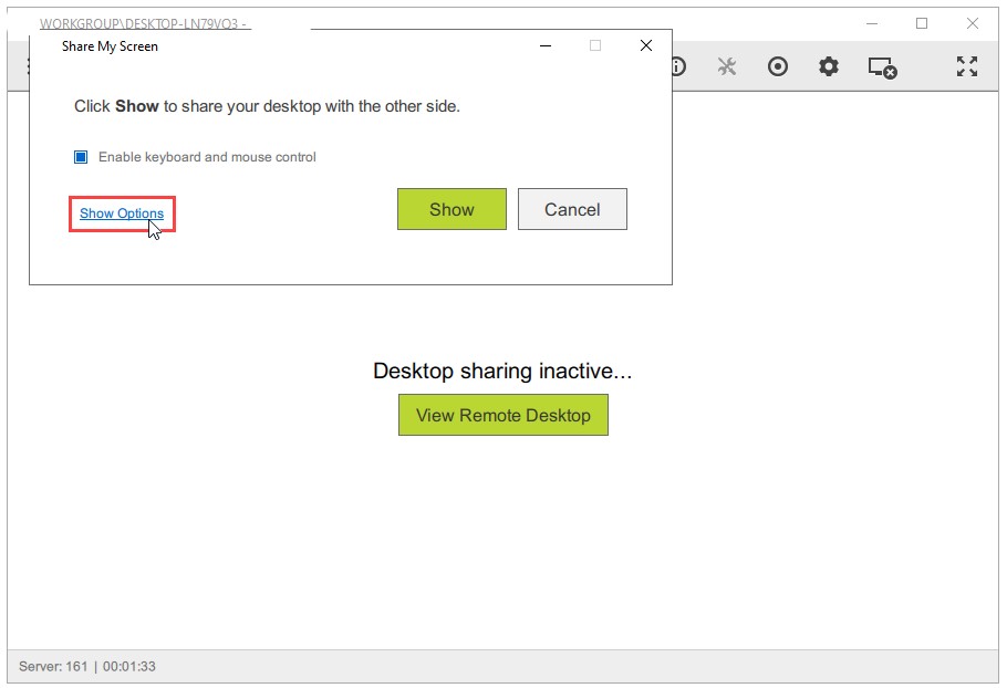 Funciones básicas de DesktopSharing7 - Compartir escritorio