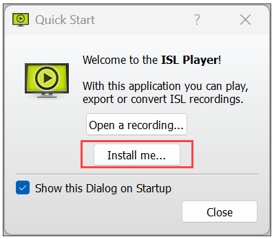 Isl PlayerInstall1 Record a Session - ISL Player
