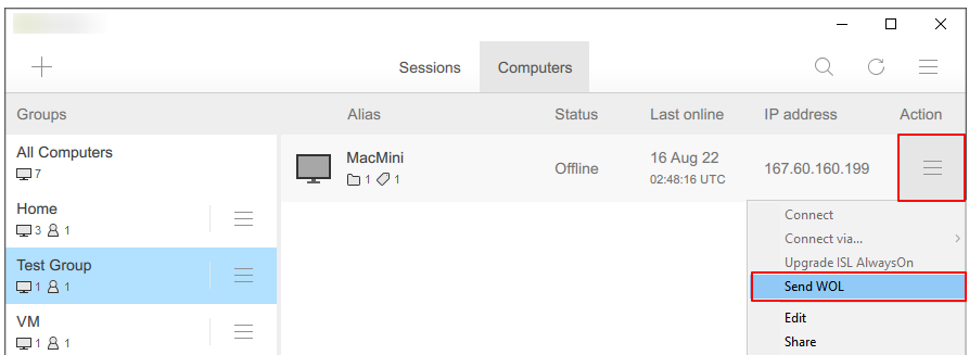 WolViewer1 Additional Information - Wake up computer