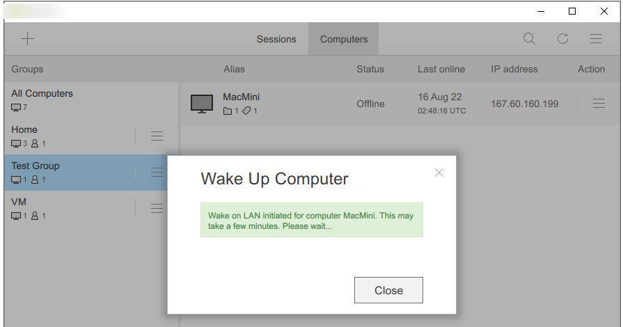 WolViewer3 Additional Information - Wake up computer