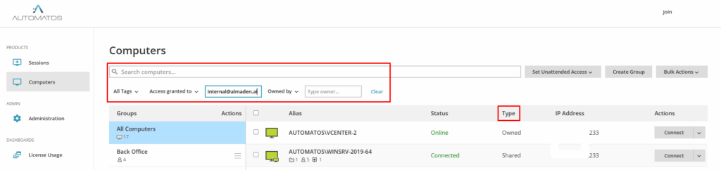 image 23 Administration - Remote Access Computers