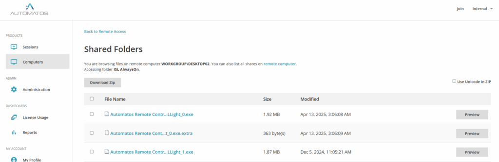 image 29 Administration - Remote Access Computers