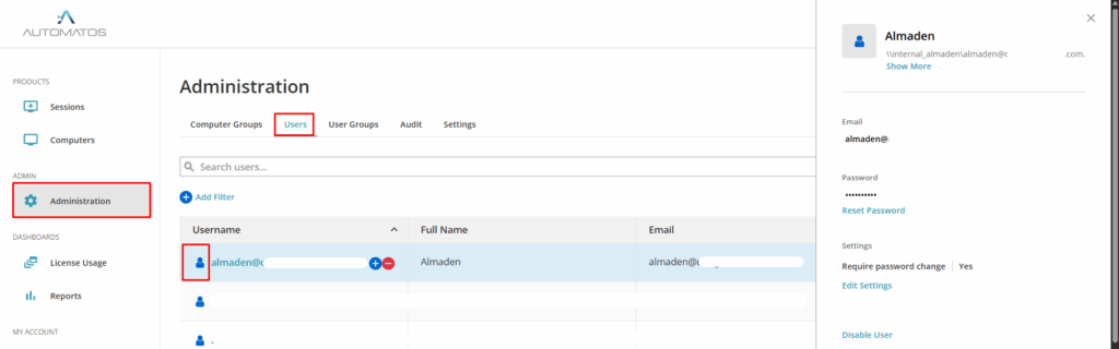 image 37 Admnistration - Users