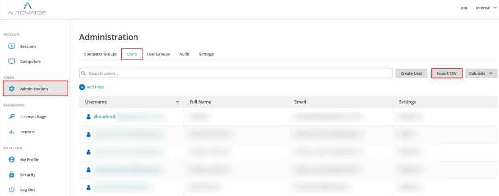 image 39 Admnistration - Users