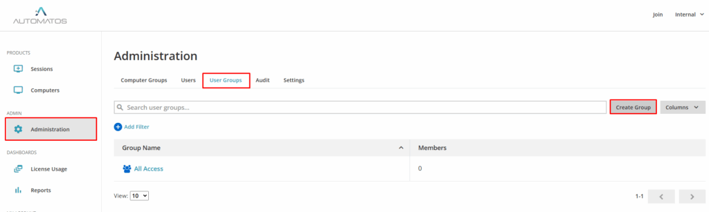 image 41 Administration - User Groups