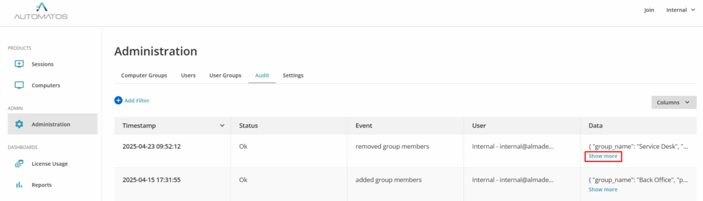 image 49 Administration - Audit