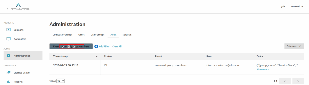 image 53 Administration - Audit