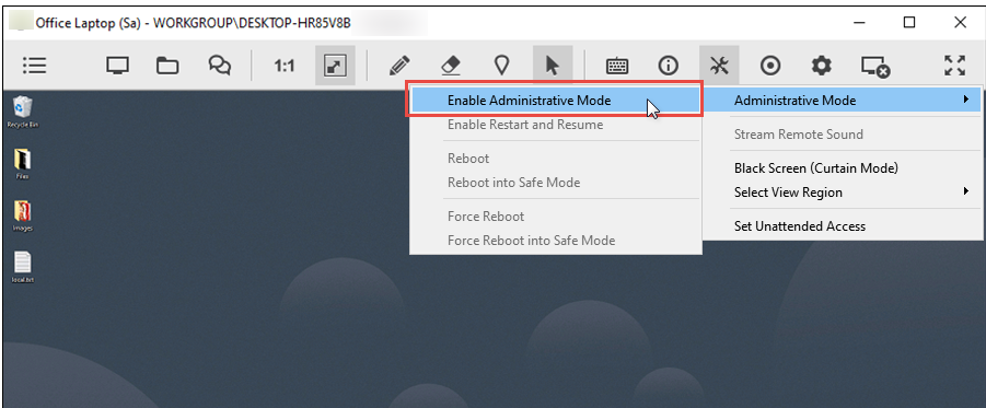 image 7 Basic Features - Administrative Mode