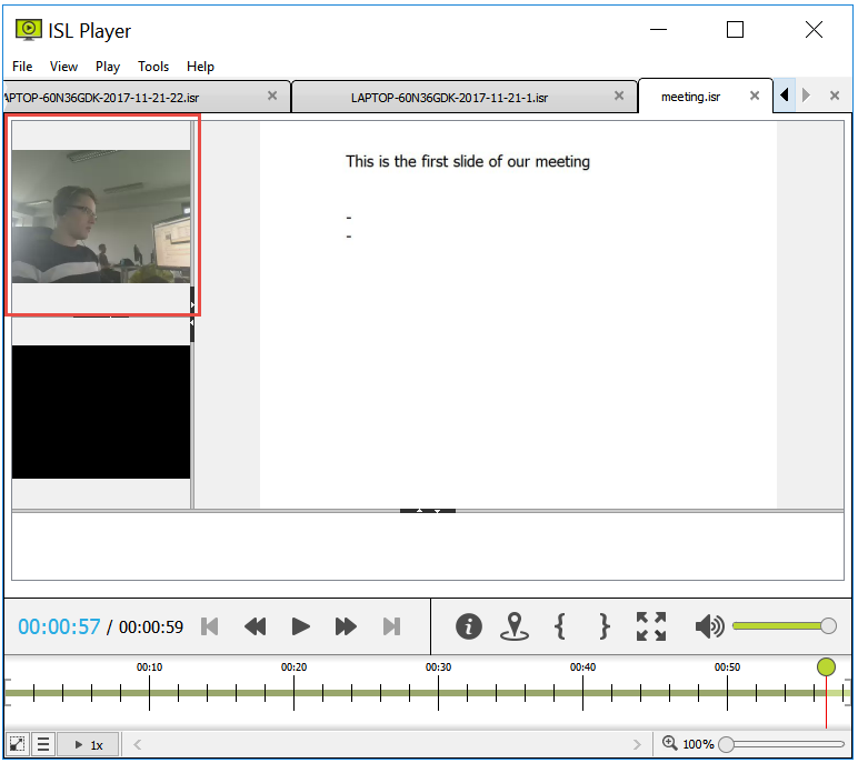 playerGui2 Record a Session - ISL Player
