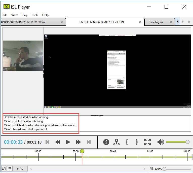 playerGui4 Record a Session - ISL Player