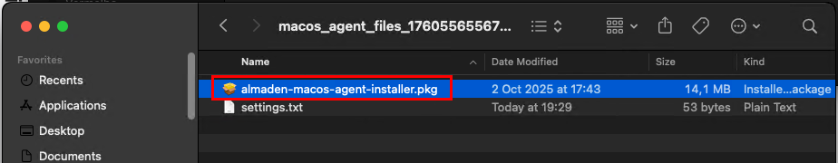 image 124 Agent macOS - Installation