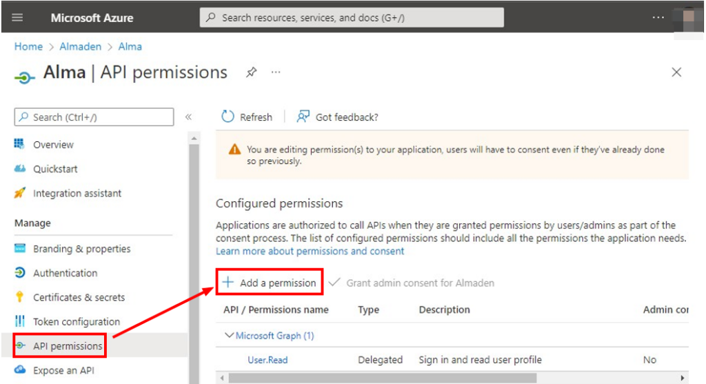 image 26 AlmaIQ Integration Azure AD